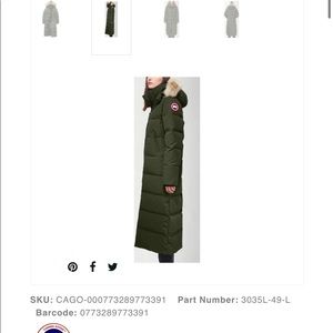 Real Canada Goose Mystique Parka, excellent condition.